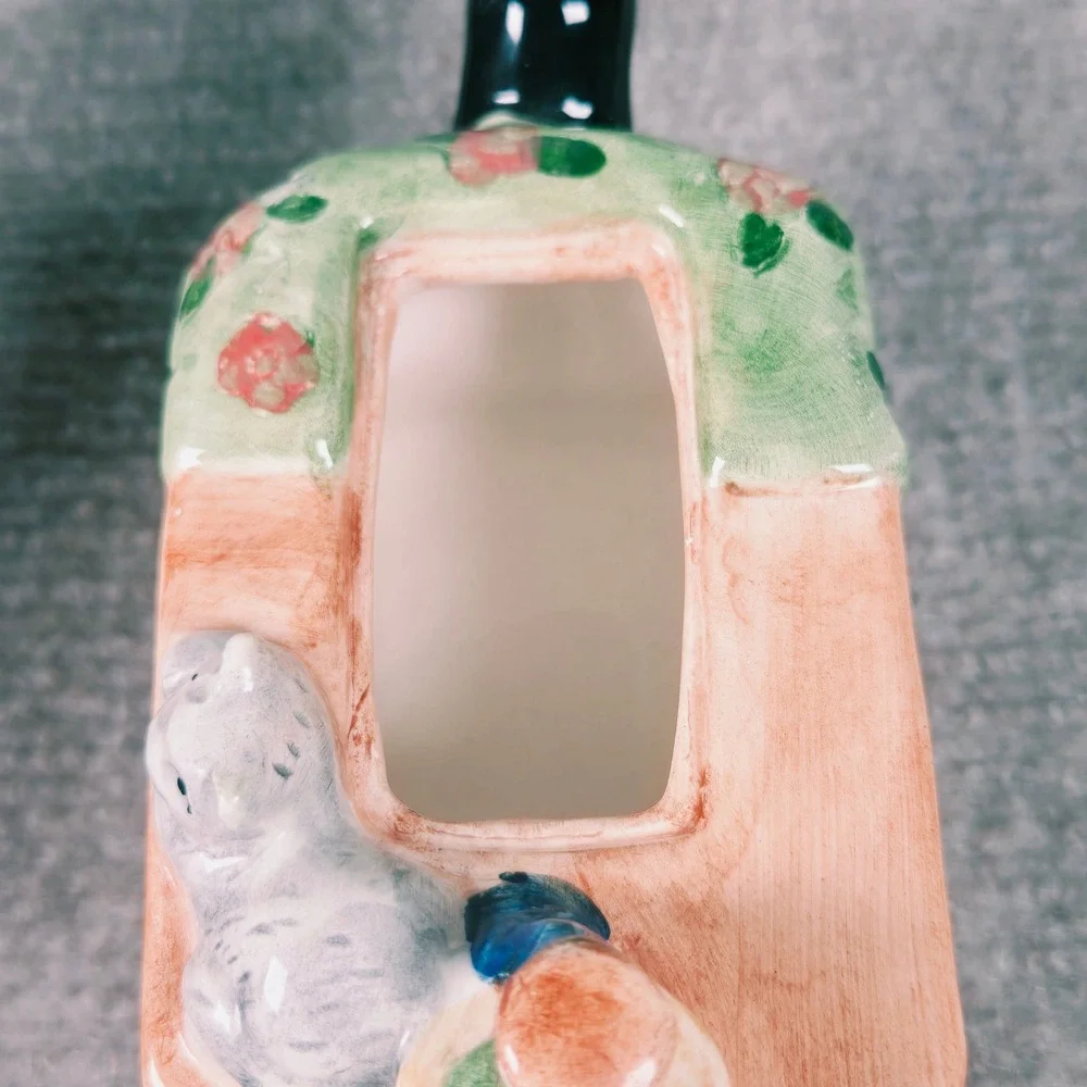 Vintage 1995 Sewing Table Cat Mercuries Tea Pot Ceramic Miniature Collectible